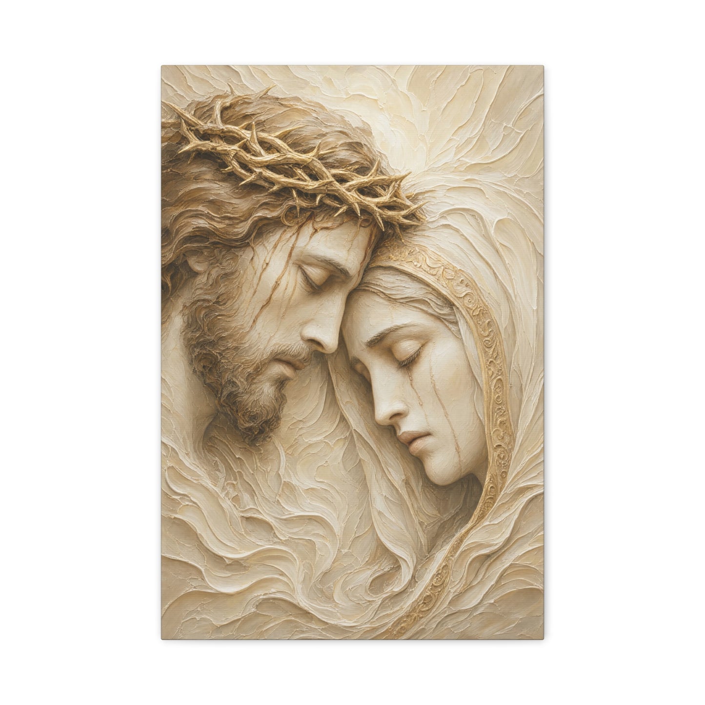 Mother Of Sorrows | Ivory Relief - Canvas