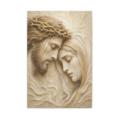 Mother Of Sorrows | Ivory Relief - Canvas