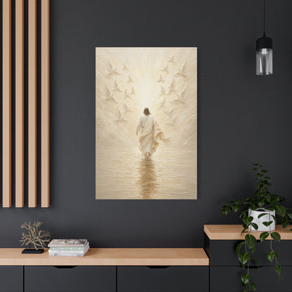 The Golden Crossing | Ivory Relief - Canvas