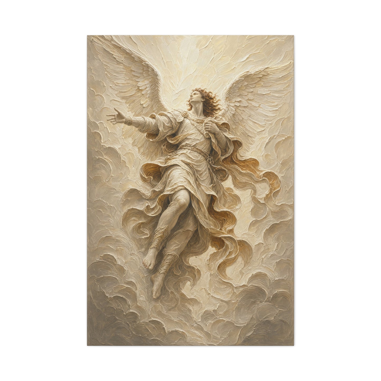 The Storm Herald | Ivory Relief - Canvas