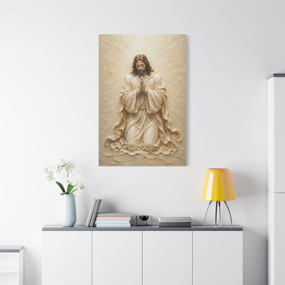 Christ At Vigil | Ivory Relief - Canvas