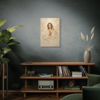 Madonna of Quiet Grace | Cream Impasto - Canvas