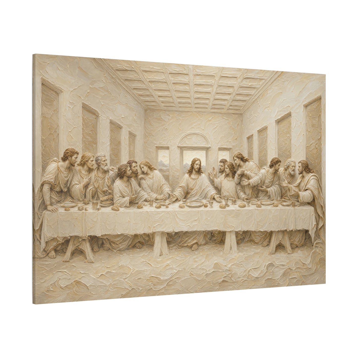 The Last Supper | Ivory Relief - Canvas
