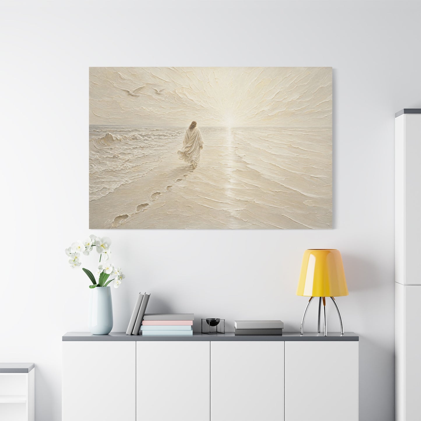 I Will Follow | Ivory Relief - Canvas
