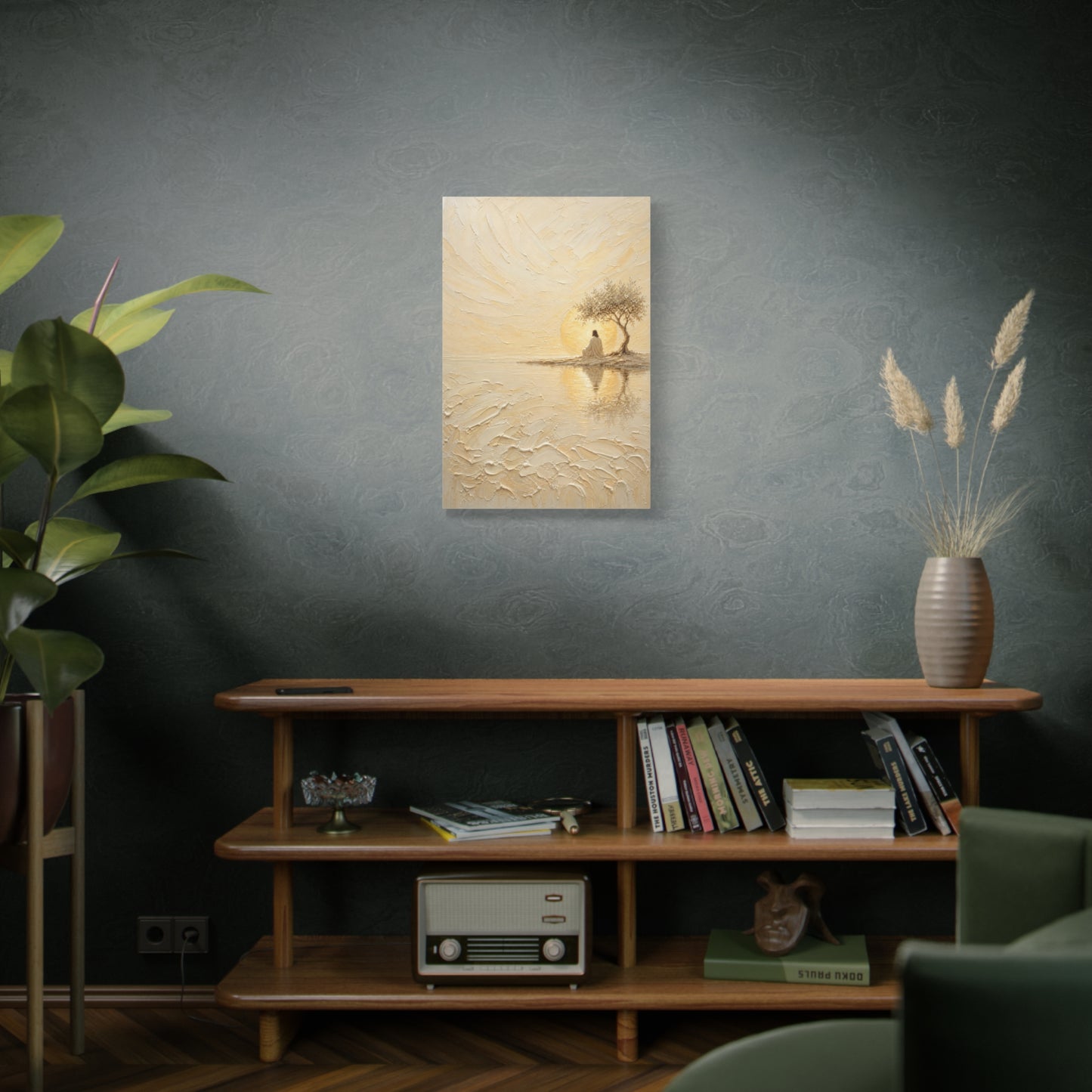 Jesus Under the Quiet Sun | Cream Impasto - Canvas