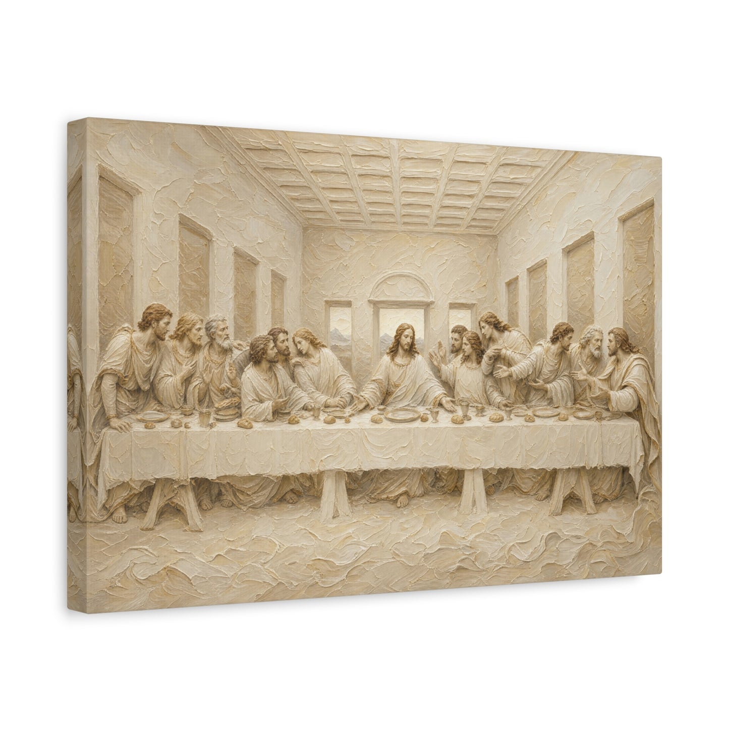 The Last Supper | Ivory Relief - Canvas