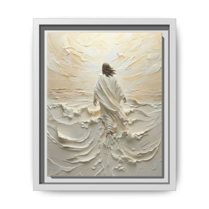Jesus Walking On Water V - Framed Canvas