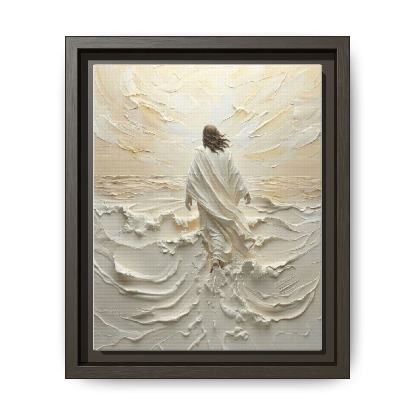 Jesus Walking On Water V - Framed Canvas
