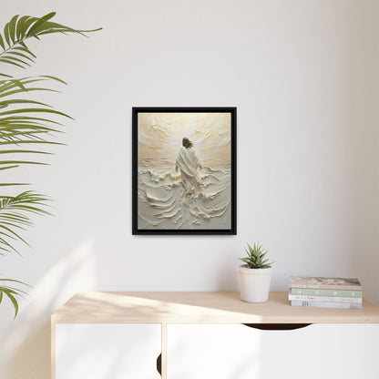 Jesus Walking On Water V - Framed Canvas