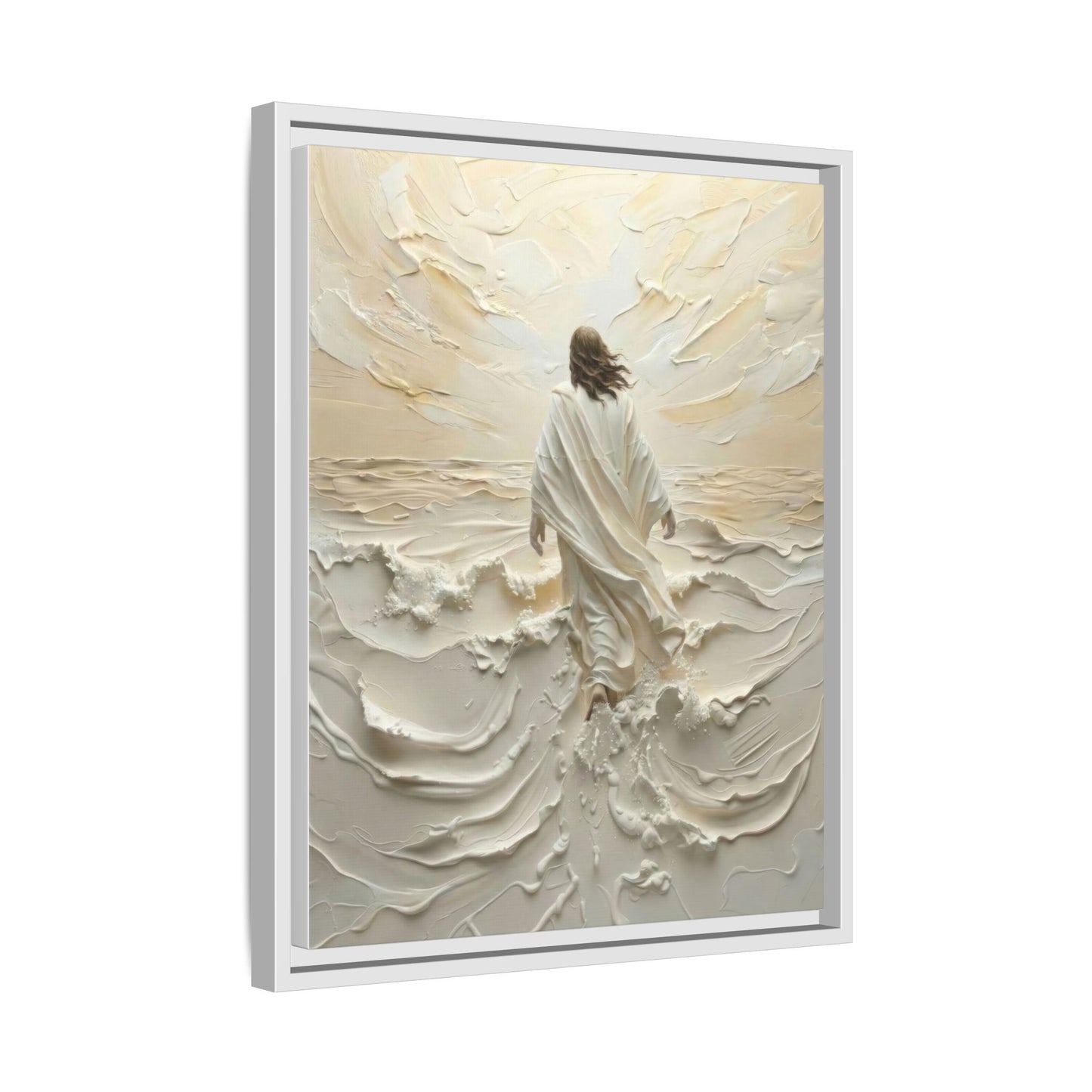 Jesus Walking On Water V - Framed Canvas