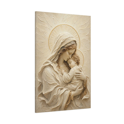 Madonna and Child | Ivory Relief - Canvas