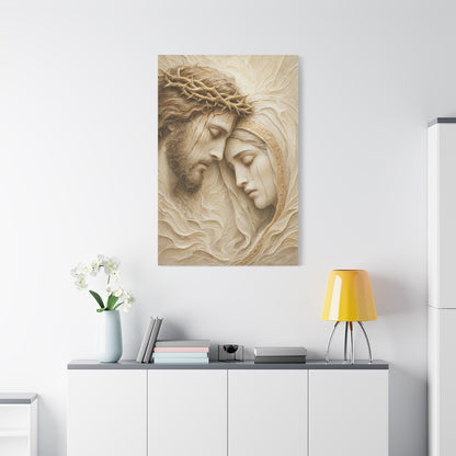 Mother Of Sorrows | Ivory Relief - Canvas