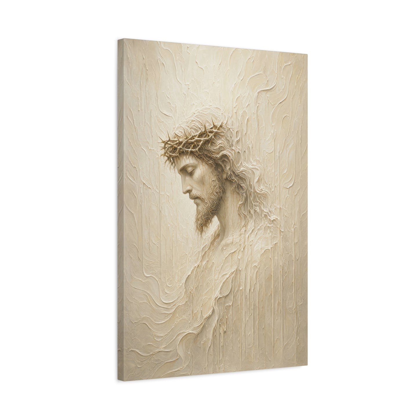 The Quiet Presence | Ivory Relief - Canvas