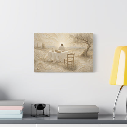 He Is Waiting | Ivory Relief - Canvas