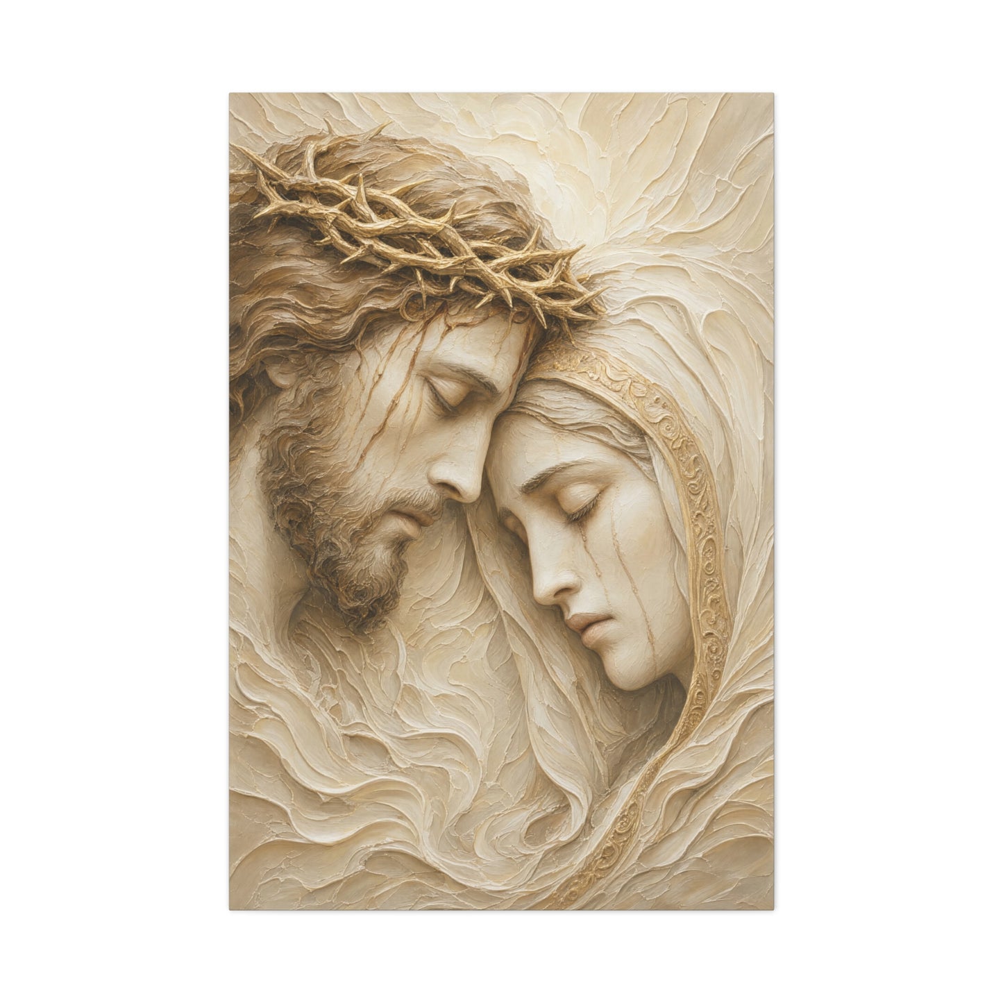 Mother Of Sorrows | Ivory Relief - Canvas