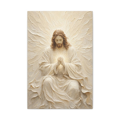 Christ In Prayer | Ivory Relief - Canvas