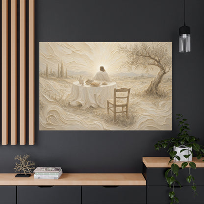 He Is Waiting | Ivory Relief - Canvas
