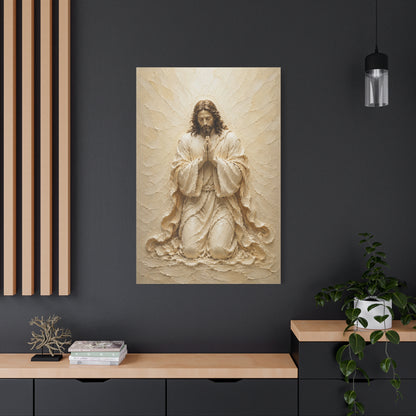Christ At Vigil | Ivory Relief - Canvas