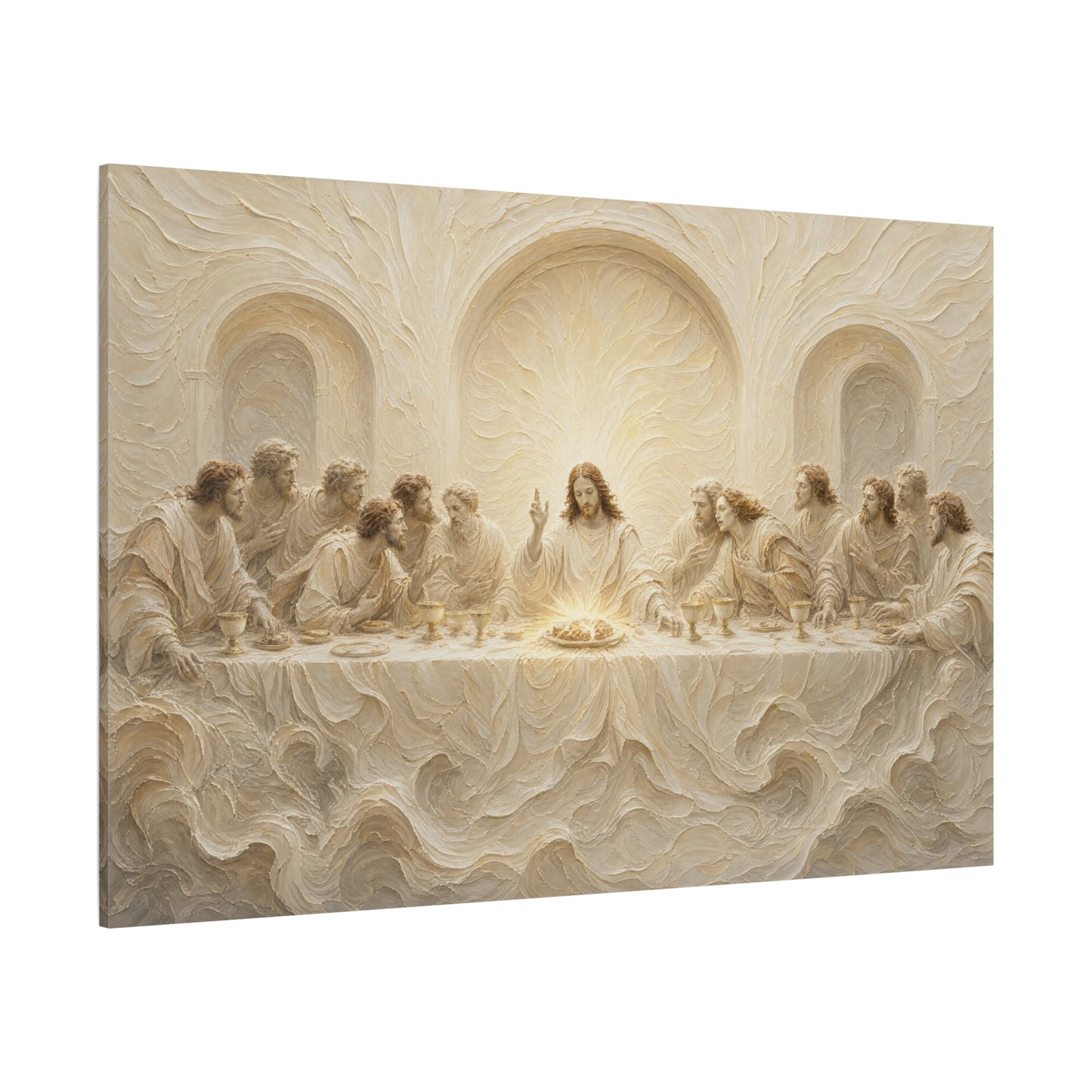 The Lord's Supper | Ivory Relief - Canvas