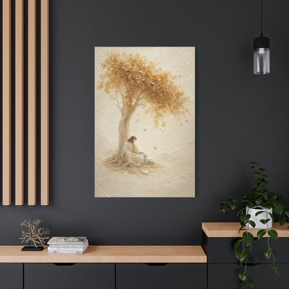 Jesus Beside The Lamb | Ivory Relief - Canvas