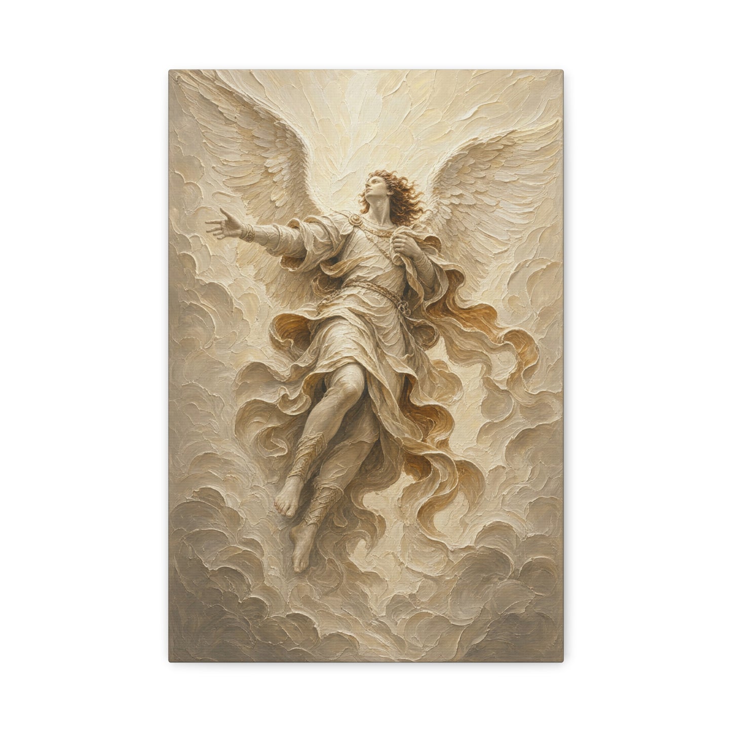 The Storm Herald | Ivory Relief - Canvas