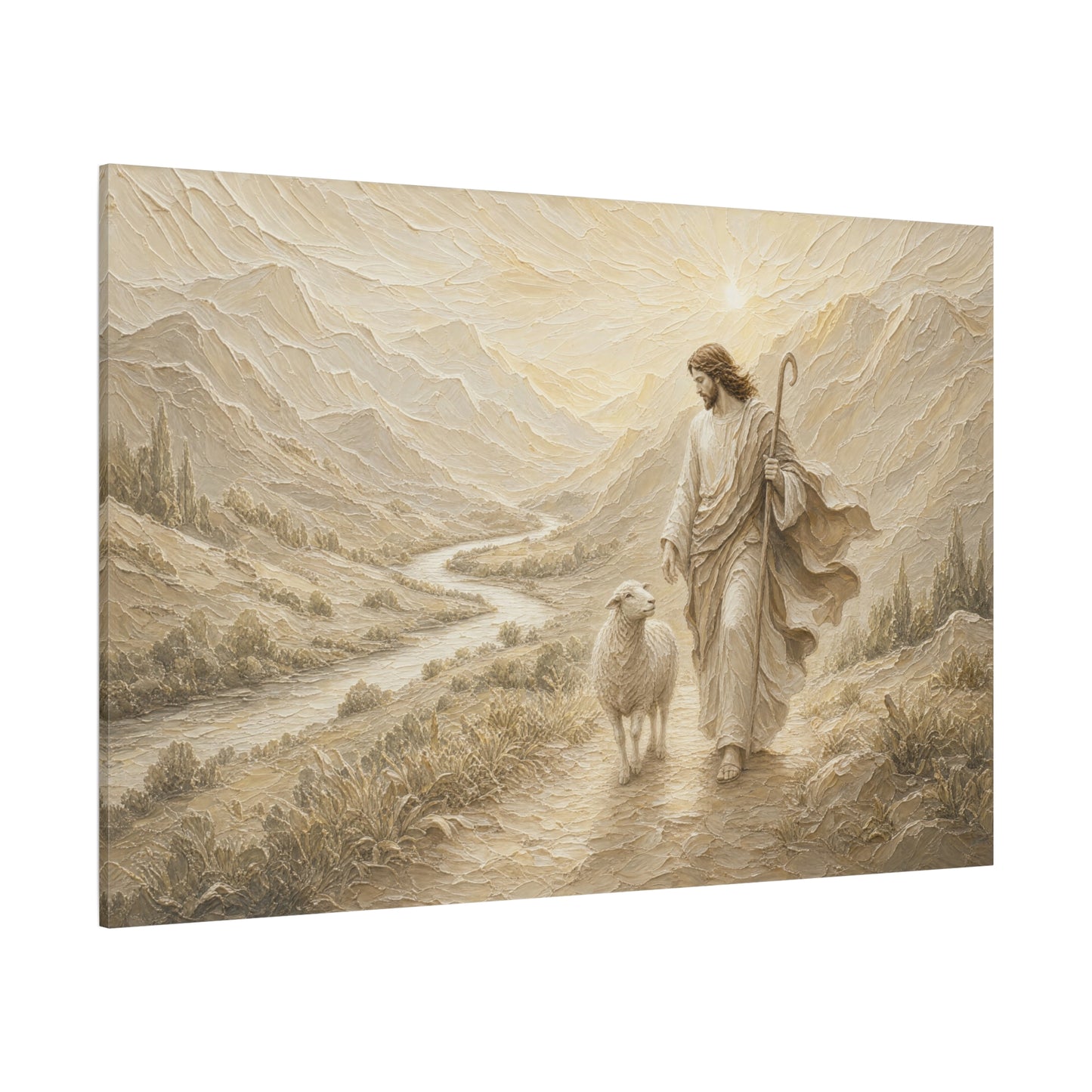 Through The Valley | Ivory Relief - Canvas