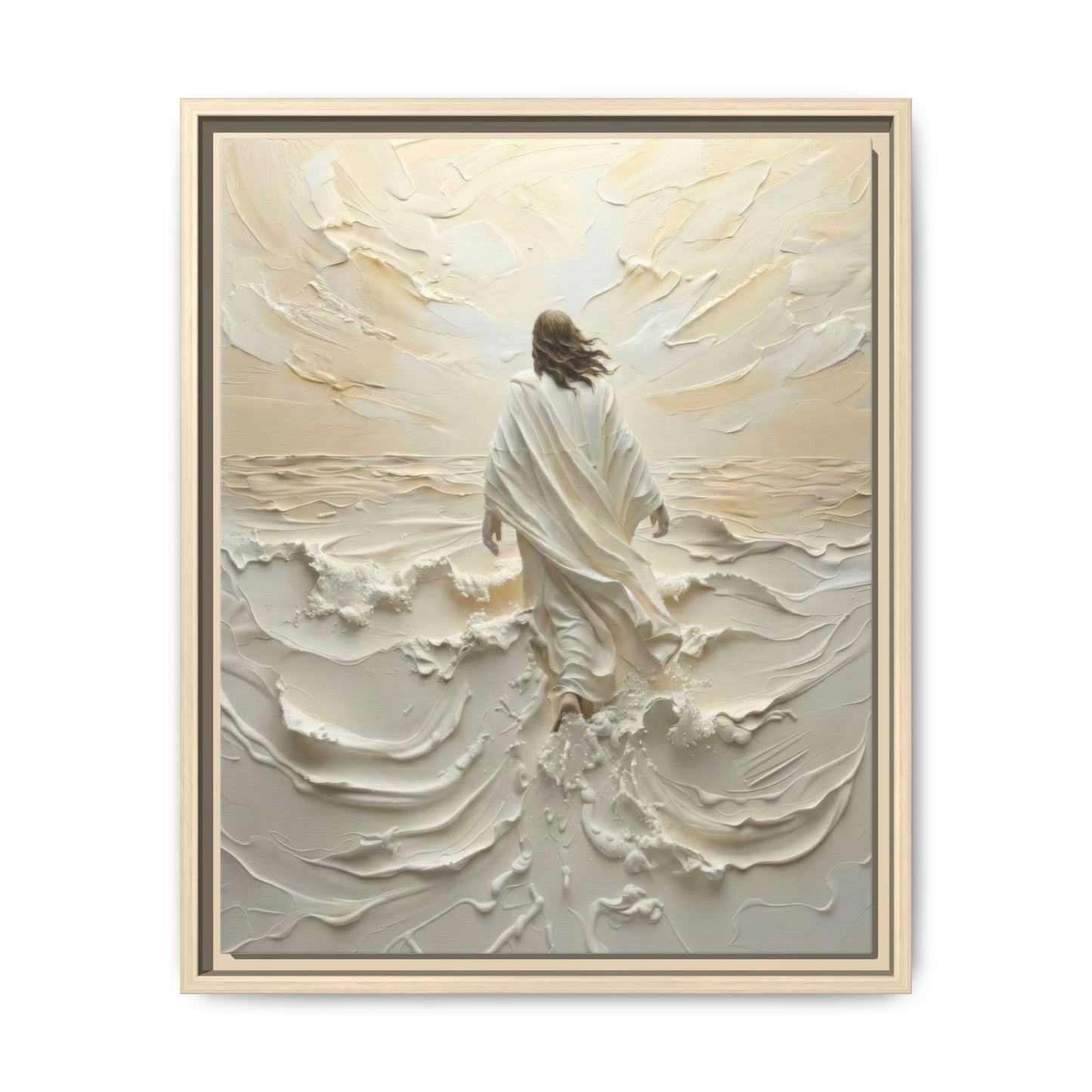 Jesus Walking On Water V - Framed Canvas