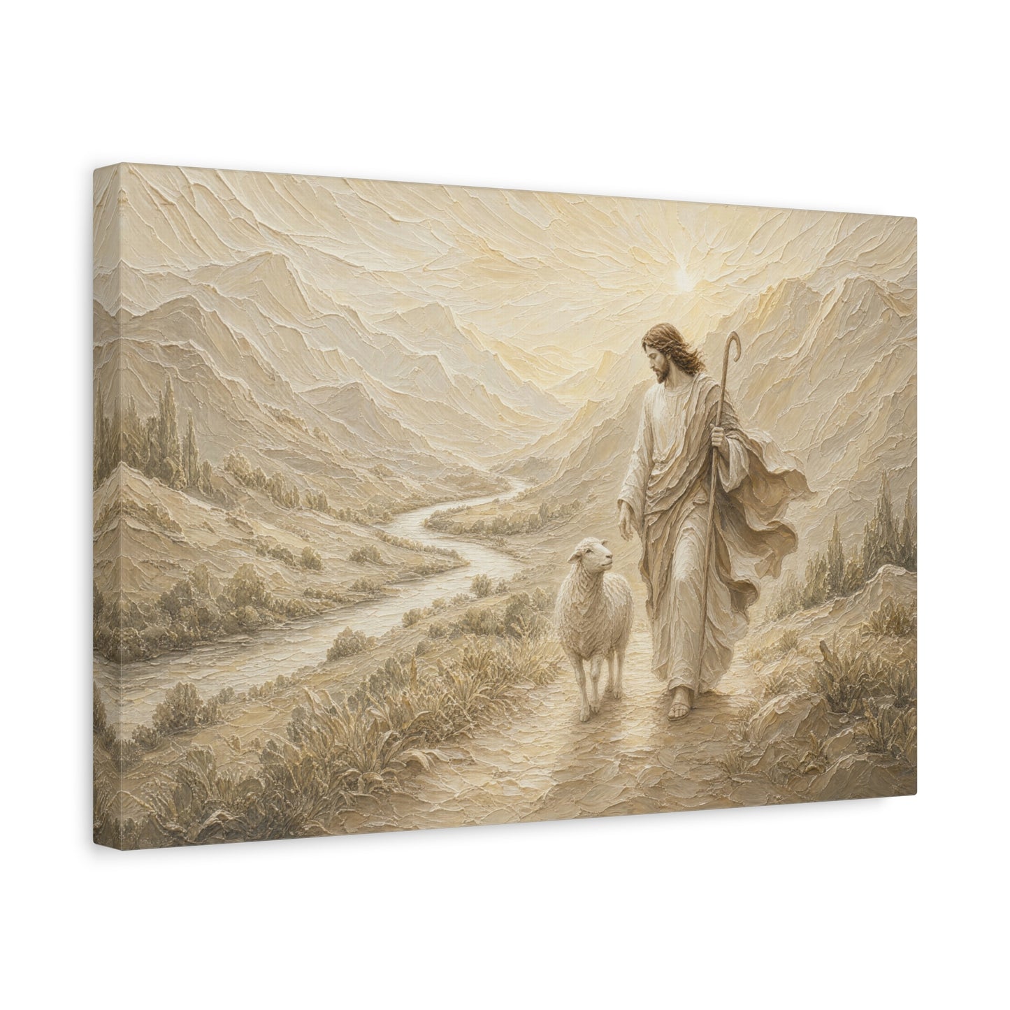 Through The Valley | Ivory Relief - Canvas