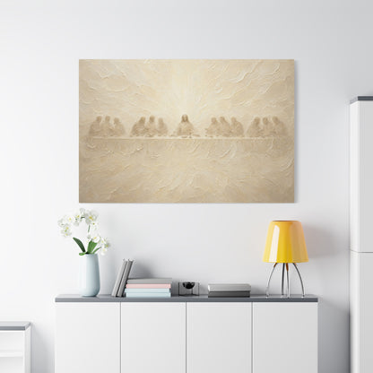 The Veiled Supper | Ivory Relief - Canvas
