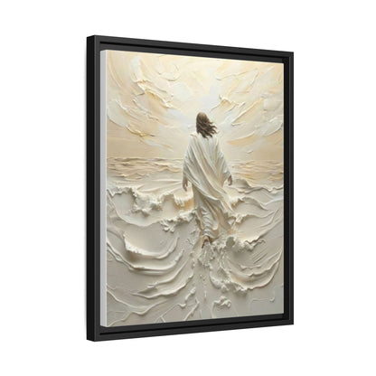 Jesus Walking On Water V - Framed Canvas