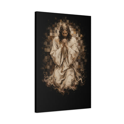 Christ at Vigil | Cream Marble - Canvas
