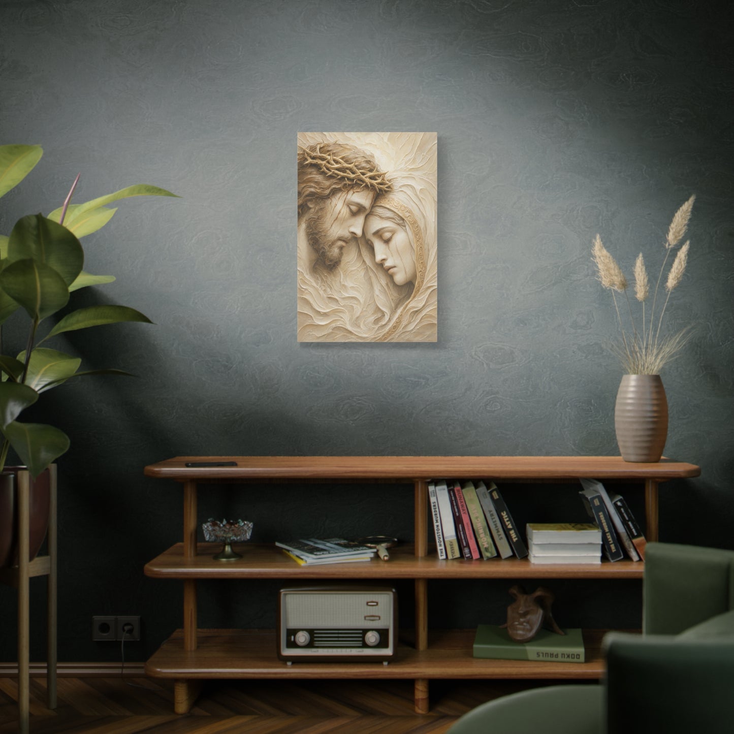 Mother Of Sorrows | Ivory Relief - Canvas