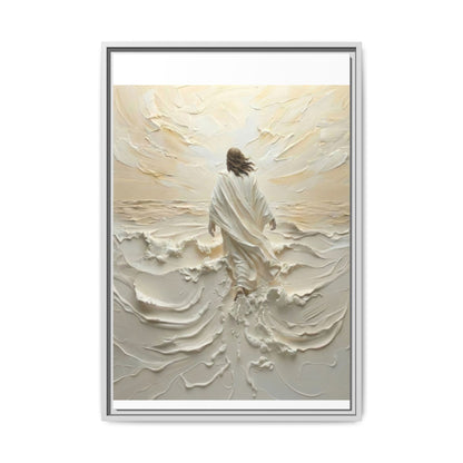 Jesus Walking On Water V - Framed Canvas