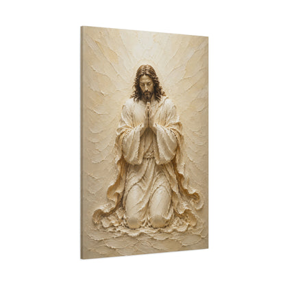 Christ At Vigil | Ivory Relief - Canvas