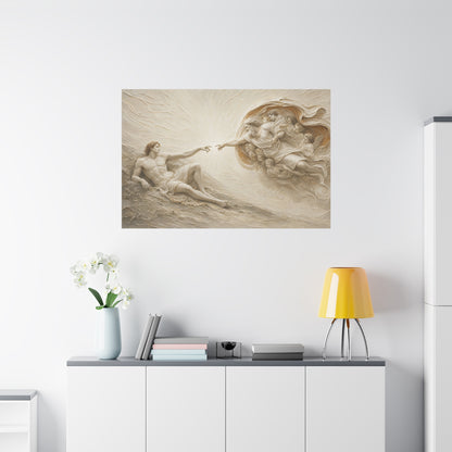 The Creation Of Adam | Ivory Relief - Canvas