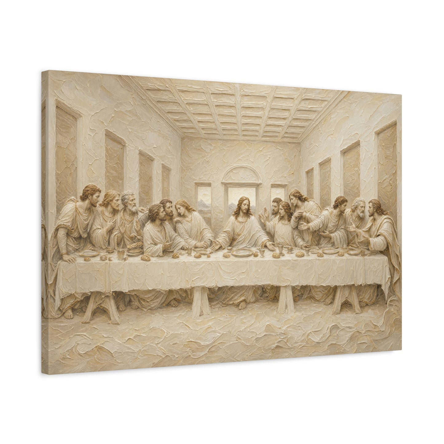 The Last Supper | Ivory Relief - Canvas