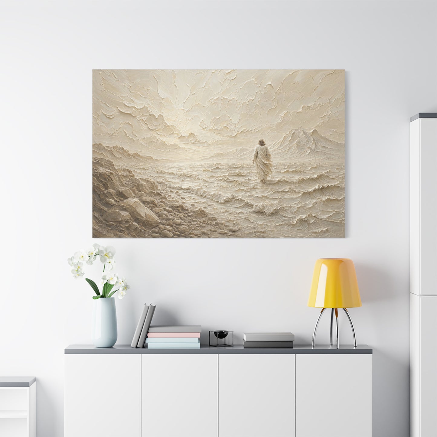 Don't Be Afraid | Ivory Relief - Canvas