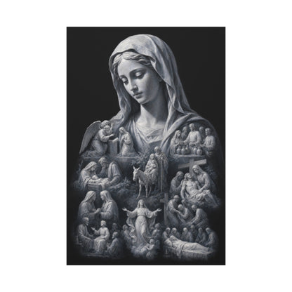 The Veiled Mary | Stone Vigil - Canvas