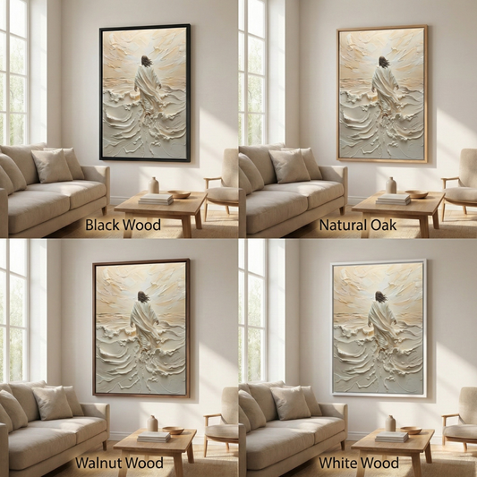 Jesus Walking On Water I - Framed Canvas
