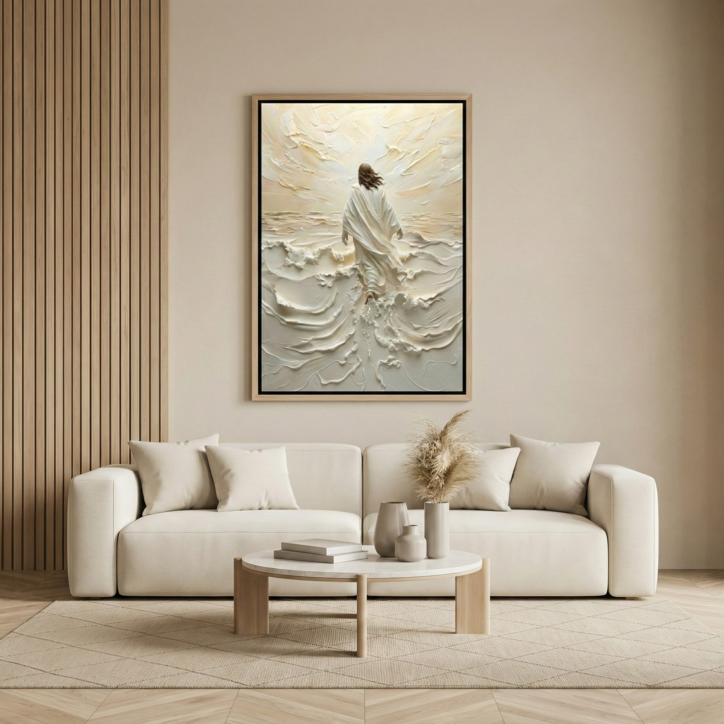Jesus Walking On Water I - Framed Canvas