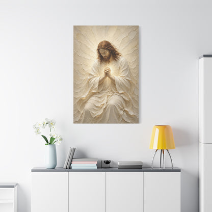Christ In Prayer | Ivory Relief - Canvas
