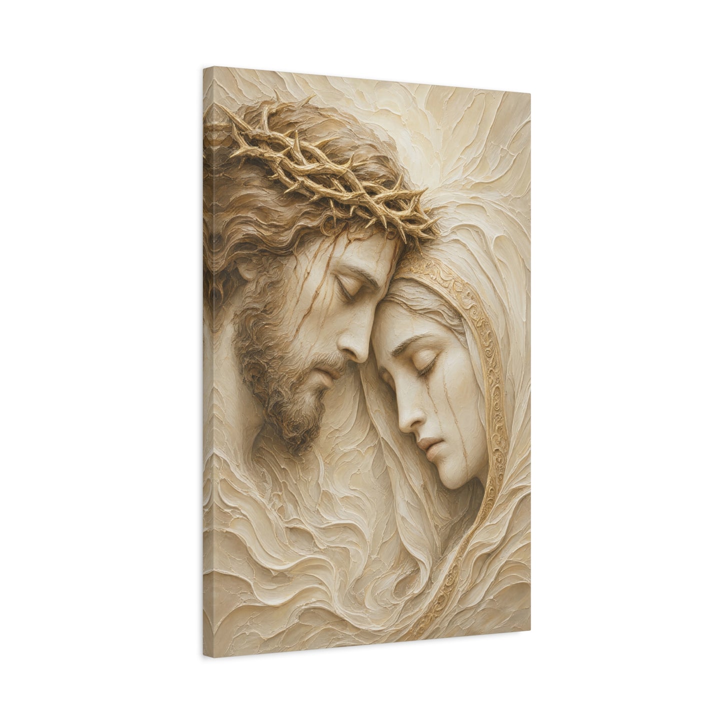 Mother Of Sorrows | Ivory Relief - Canvas