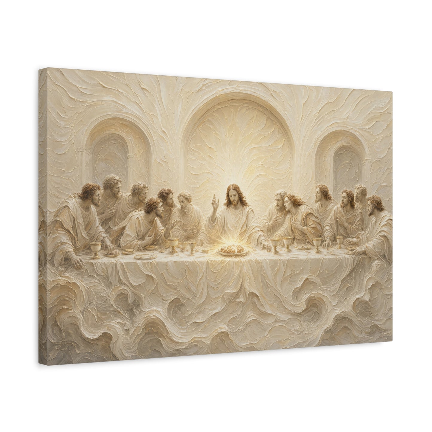 The Lord's Supper | Ivory Relief - Canvas