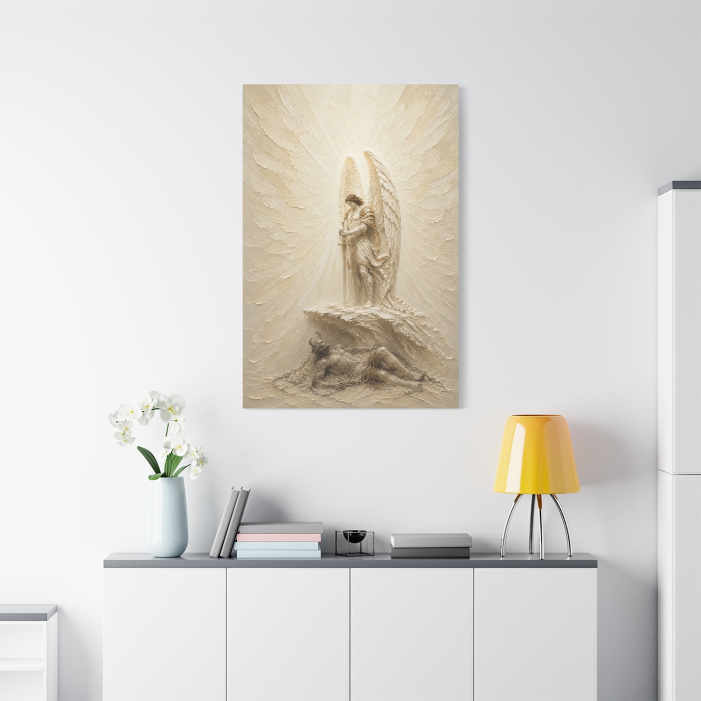 Michael Victorious IV | Ivory Relief - Canvas