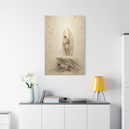 Michael Victorious IV | Ivory Relief - Canvas