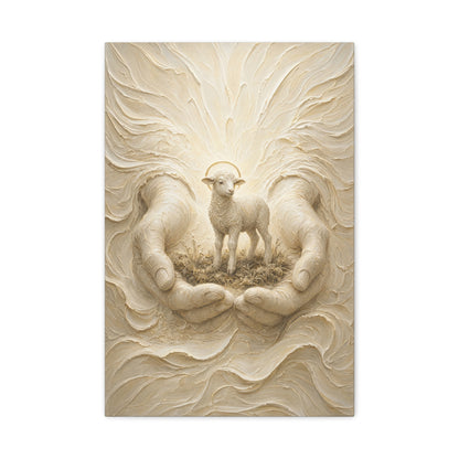 Held in His Hands | Ivory Relief - Canvas
