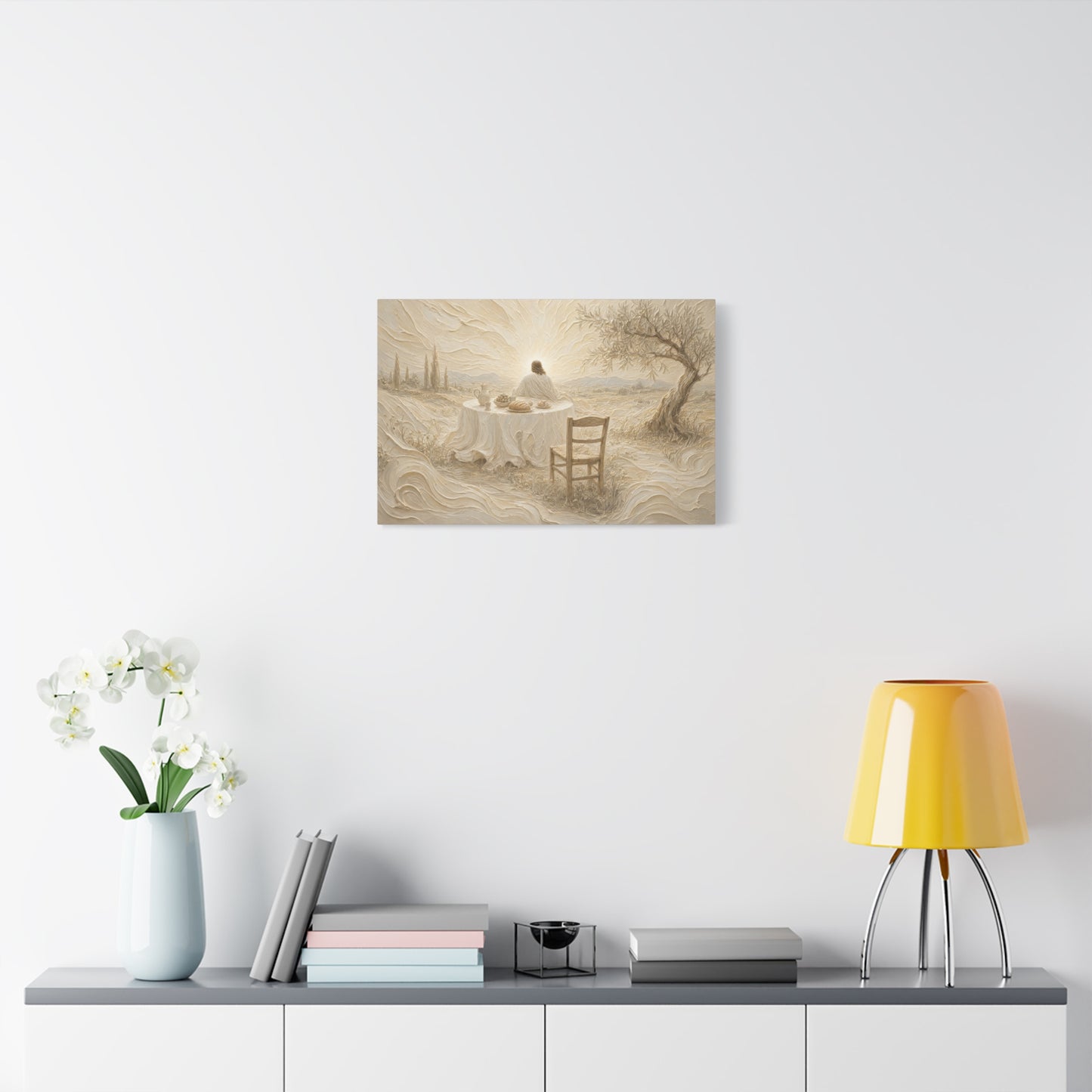 He Is Waiting | Ivory Relief - Canvas