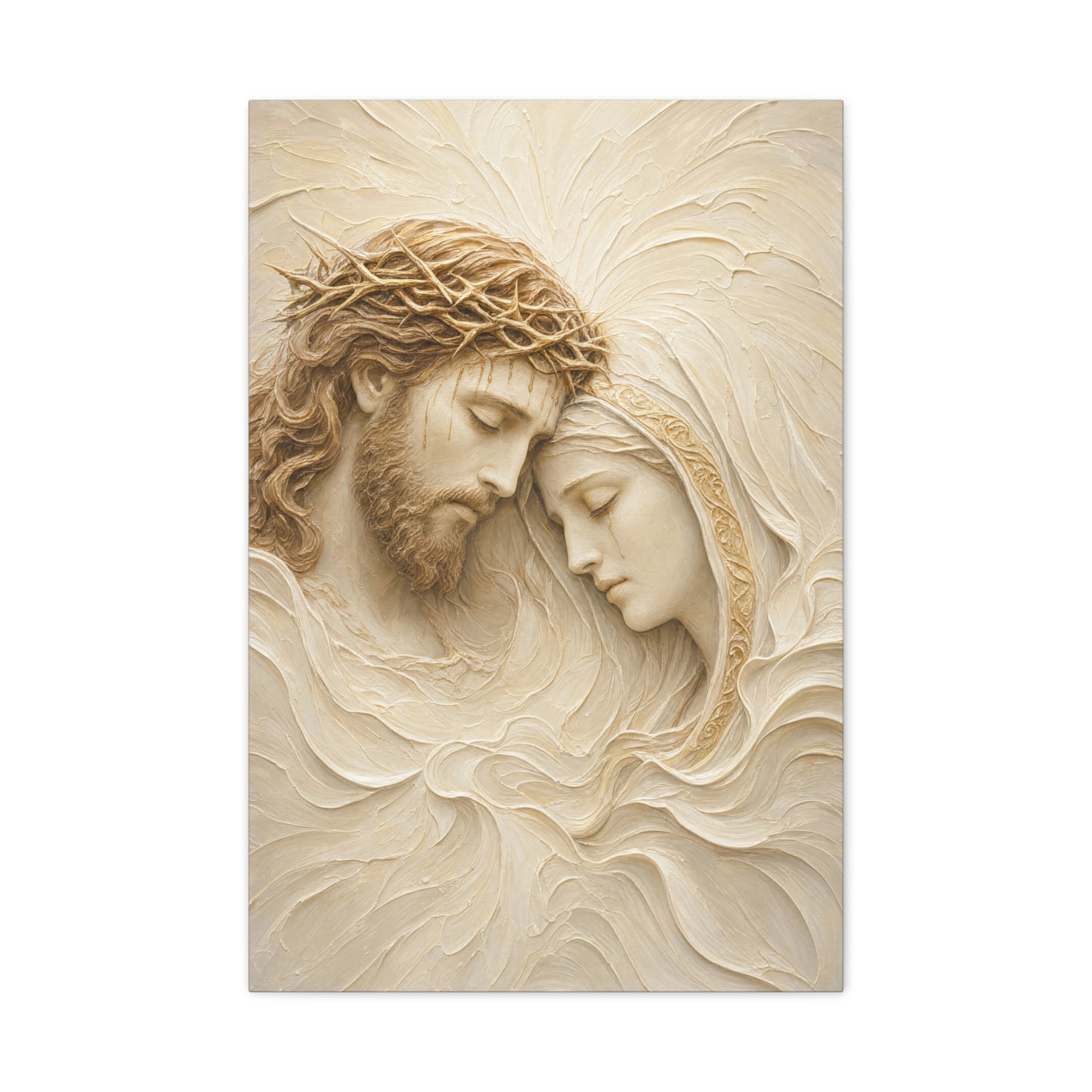 Mother Of Sorrows II | Ivory Relief - Canvas