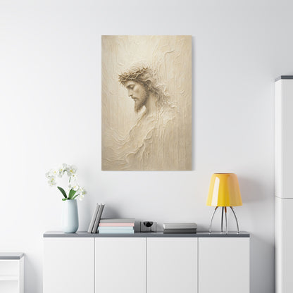 The Quiet Presence | Ivory Relief - Canvas