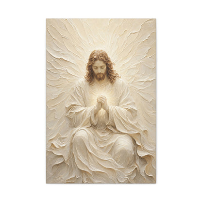 Christ In Prayer | Ivory Relief - Canvas